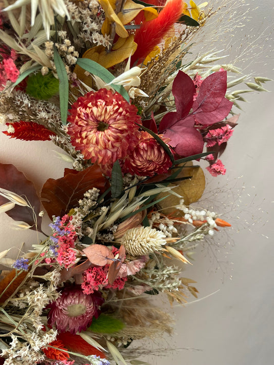 Autumn Dried Flower Wreath
