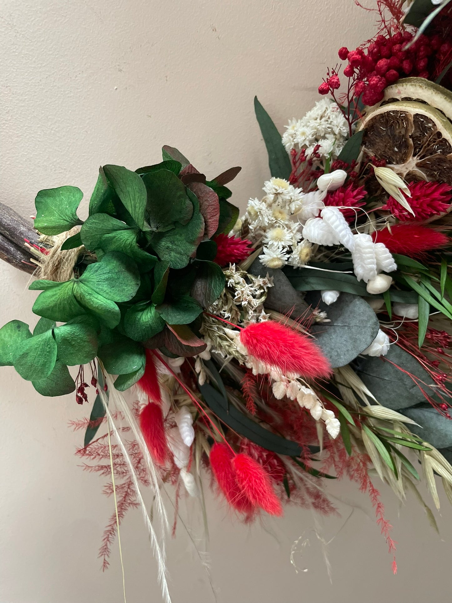 Luxury Hydrangea Christmas Wreath