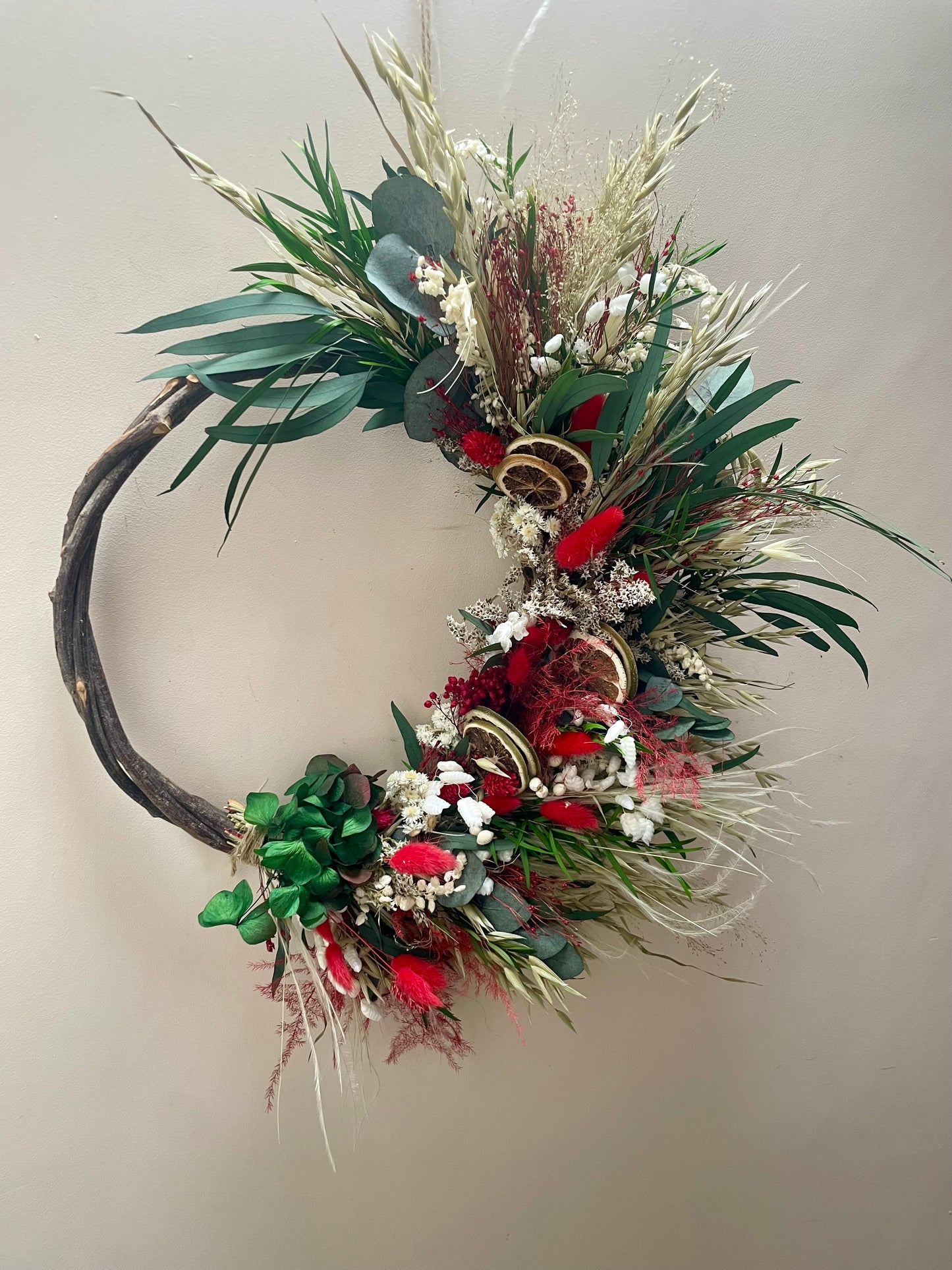 Luxury Christmas Dried & Preserved Flower Wreath Workshop