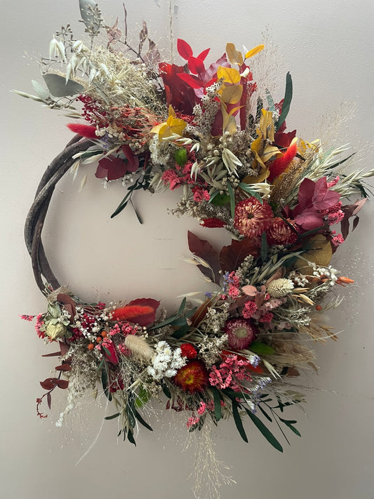 Autumn  Dried Flower Wreath