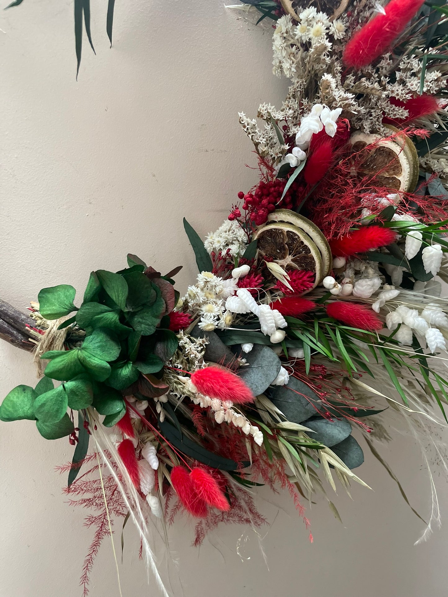 Luxury Hydrangea Christmas Wreath